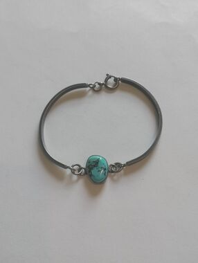 Vintage Sterling Silver 925 Turquoise Bracelet
